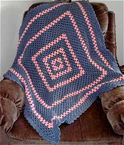 Large Granny Square Blanket for Kids 