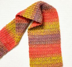 Easy Crochet Autumn Scarf