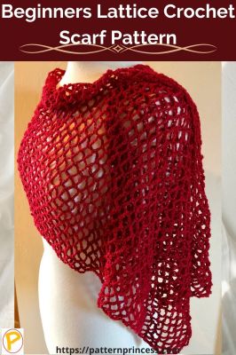 Beginners Lattice Crochet Scarf