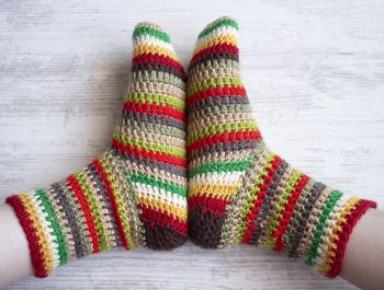Leftover Yarn Slippers