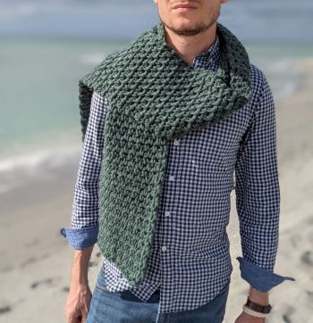 Classic Men's Crochet Scarf