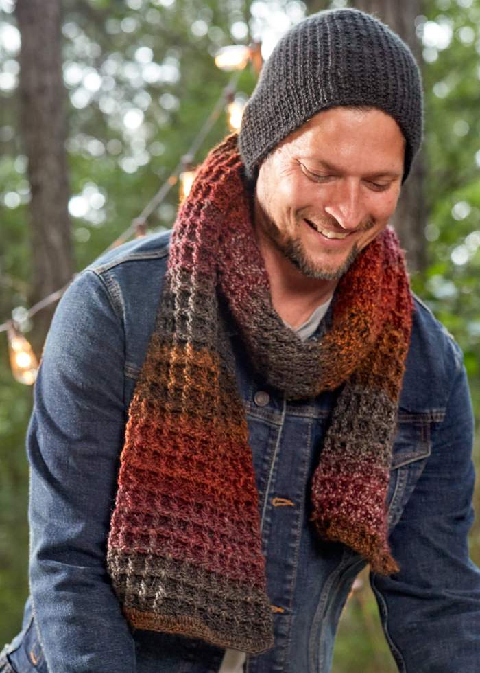 Crochet Patterns Galore - Crochet Waffle Scarf