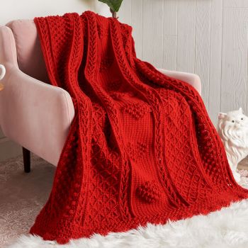 Aran Hearts Throw O'Go