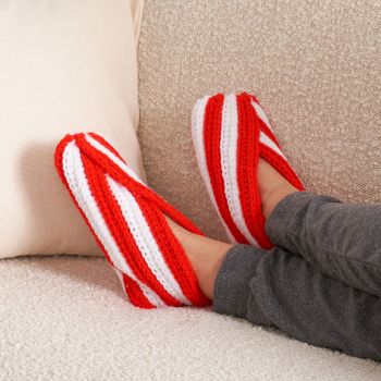Pepermint Stripe Guest Slippers