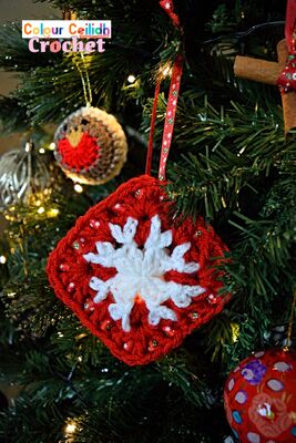 Crochet Snowflake Ornament