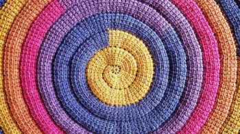Kundali Tunisian Crochet Spiral Rug