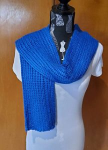 Crochet Knit Look Ribbed Scarf