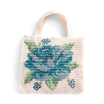 Floral Cross Stitch Tote Bag