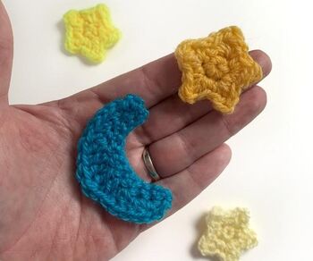 Moon & star appliques