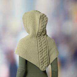 Cabled Hooded Cowl