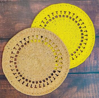 Cluster Buster Crochet Round Potholder