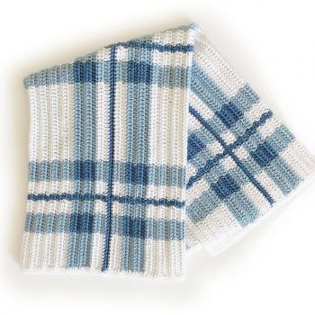 Blue Plaid Baby Blanket