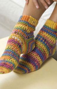 Crochet Heart & Sole Socks
