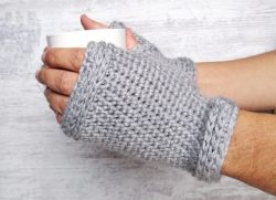 Easy Crochet Fingerless Gloves for Him and Her