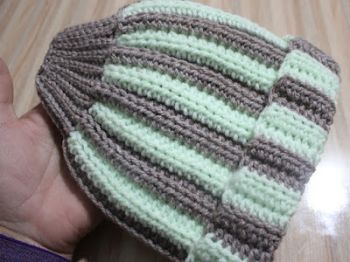 Crochet Baby Striped Cap