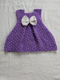 Crochet Pleated Baby Dress