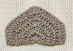 How To Make A Pointed Crochet Solid Half Hexagon
