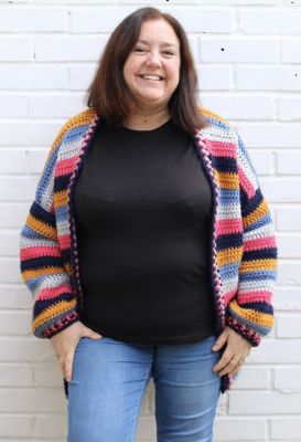 Stripy Crochet Cardigan