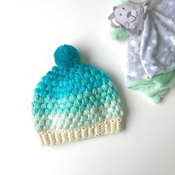 Blue Lagoon Baby Crochet Hat