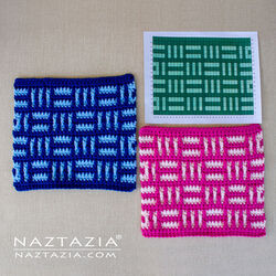 How to Crochet Wavy Pad using Wiggle Crochet - Naztazia ®