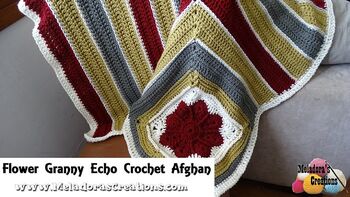 Flower Granny Echo Crochet Afghan - Corner Blanket