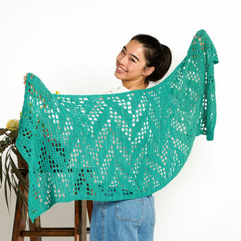 Zig Zagging Filet Shawl