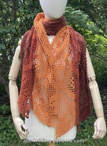 French Garden Filet Crochet Shawl