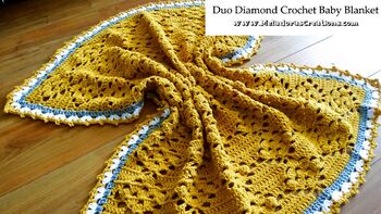 Duo Diamond Crochet Baby Blanket