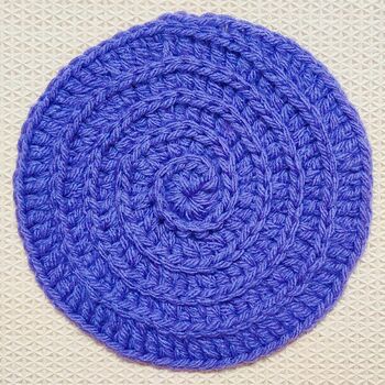 Crochet Seamless Spiral Circle With Raised Ridges