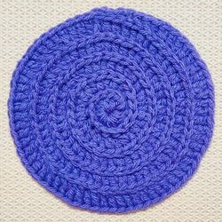 Crochet Seamless Spiral Circle With Raised Ridges