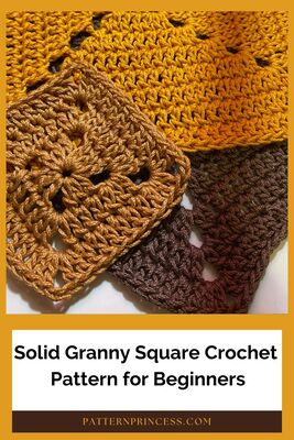 Solid Granny Square Motif for Beginners