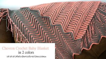 Chevron Crochet Double Sided Baby Blanket