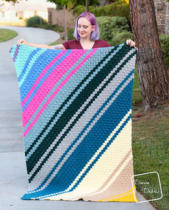 Caron Crochet Rocky Ripples Blanket Pattern