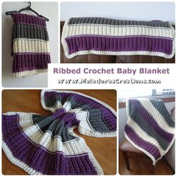 Ribbed Crochet Baby Blanket