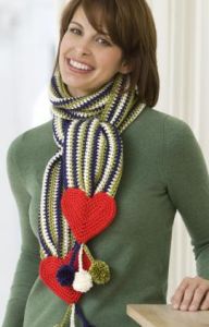 Hearts & Stripes Scarf