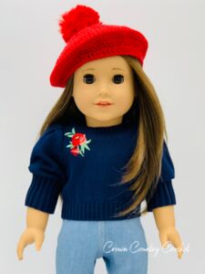 Wintry Beret for 18" Dolls