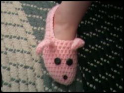 Holly's Pink Bunny Slippers