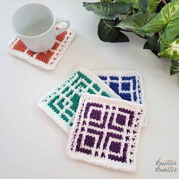 Ekta Tunisian Mosaic Coasters