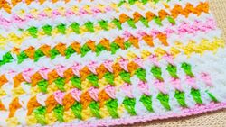 Easy Crochet Motif With Variegated Yarn