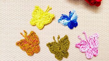 Quick and Simple Crochet Butterfly Applique