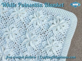 White Poinsettia Baby Blanket