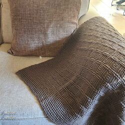 2 Stitch Tunisian Crochet Blanket