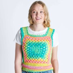 Granny Square Retro Top