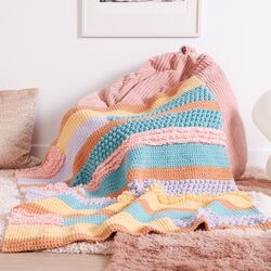 Bobbly Bauhaus Inspired Blanket