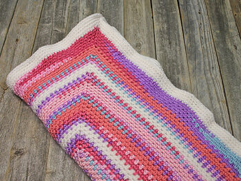 Pink Square Baby Blanket