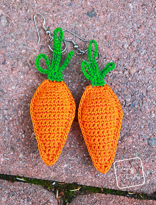 Stuffed Carrot Earrings