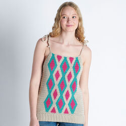 Argyle Intarsia Top