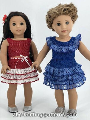 Cropped Blouse and Skirt for 18-inch Doll