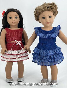 Cropped Blouse and Skirt for 18-inch Doll