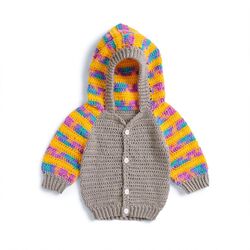 Candy Stripes Hooded Cardigan for Kids